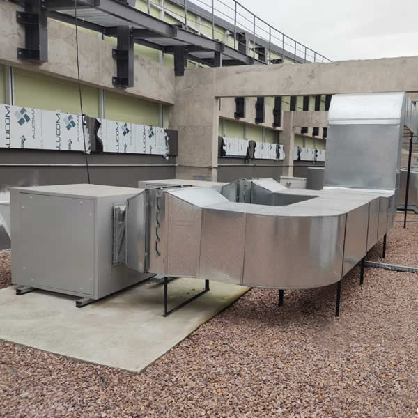 Duto Chapa galvanizada aparente produzido pela fábrica da Dutenge